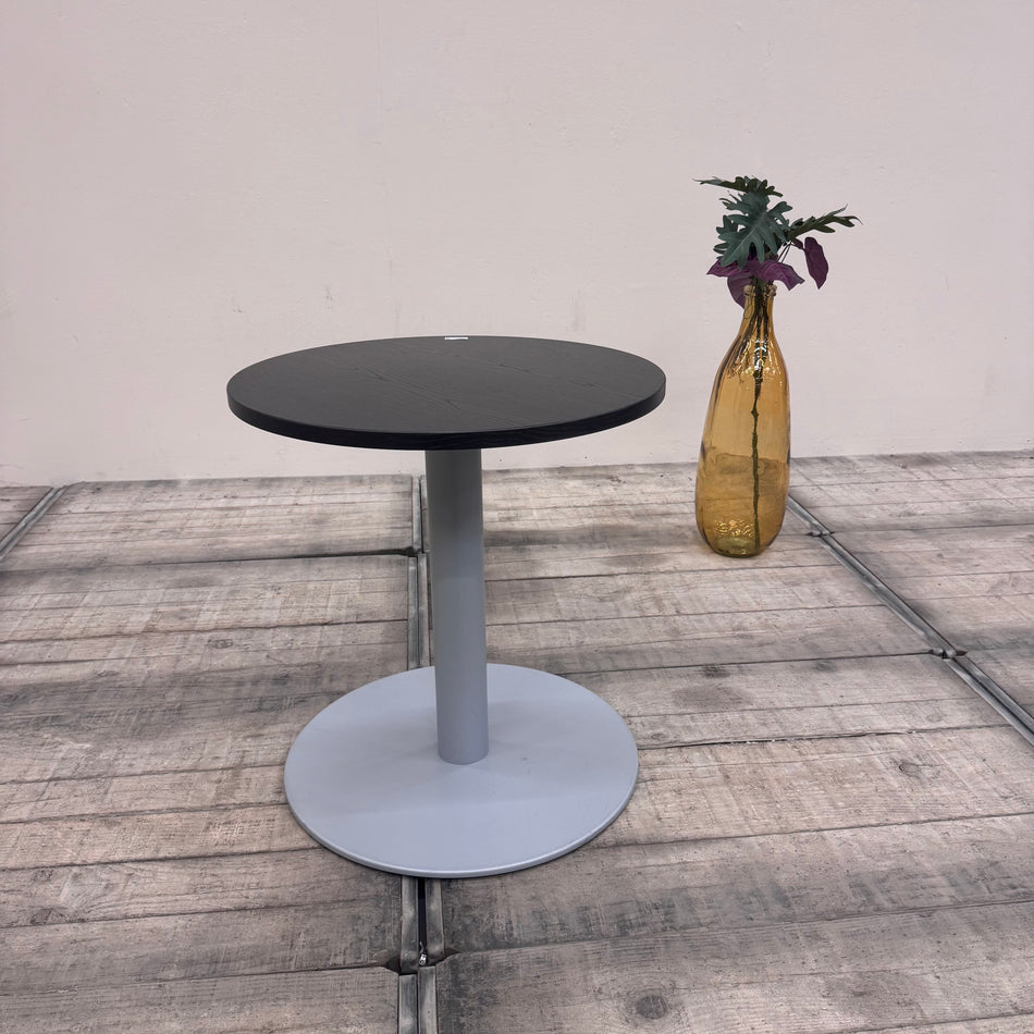 Runder OKA Bürotisch Schwarz Holz Büro Tisch 70cm gebraucht