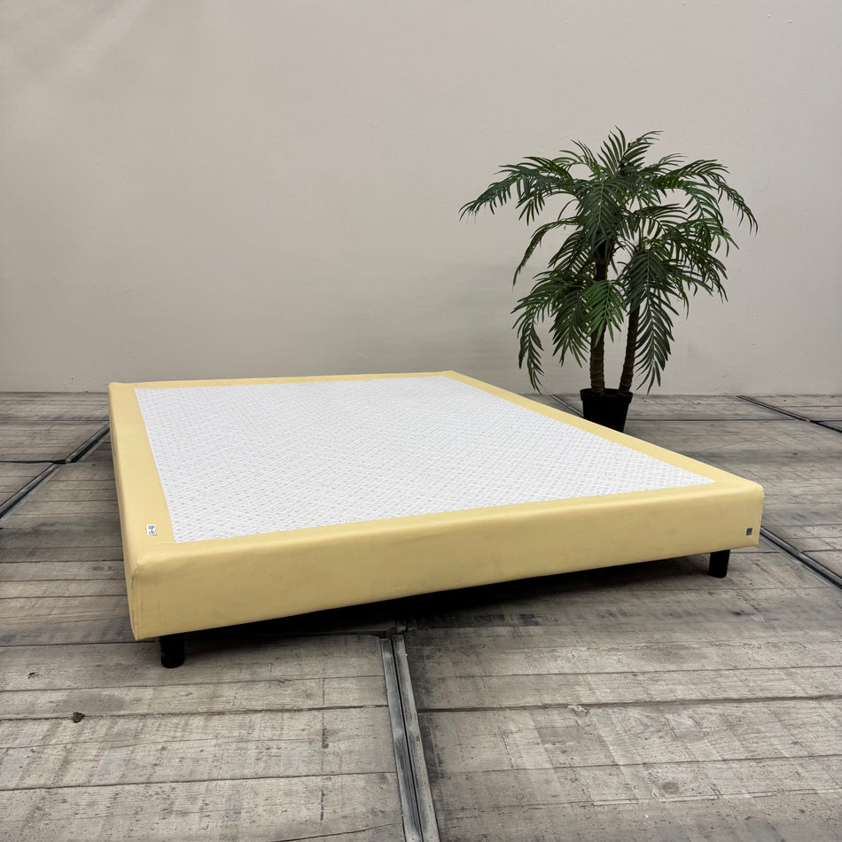 Bettgestell creme 160x200 Leder Gebraucht Boxspringbett