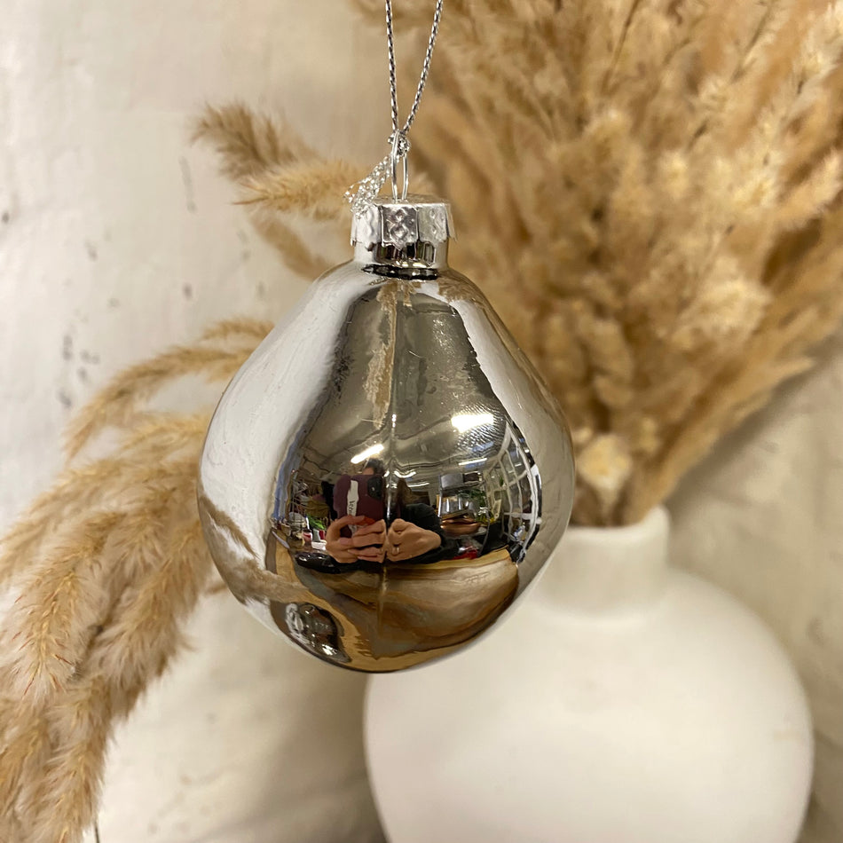 Xmas by Moos Weihnachtskugeln anthrazit 6cm 6 Stück