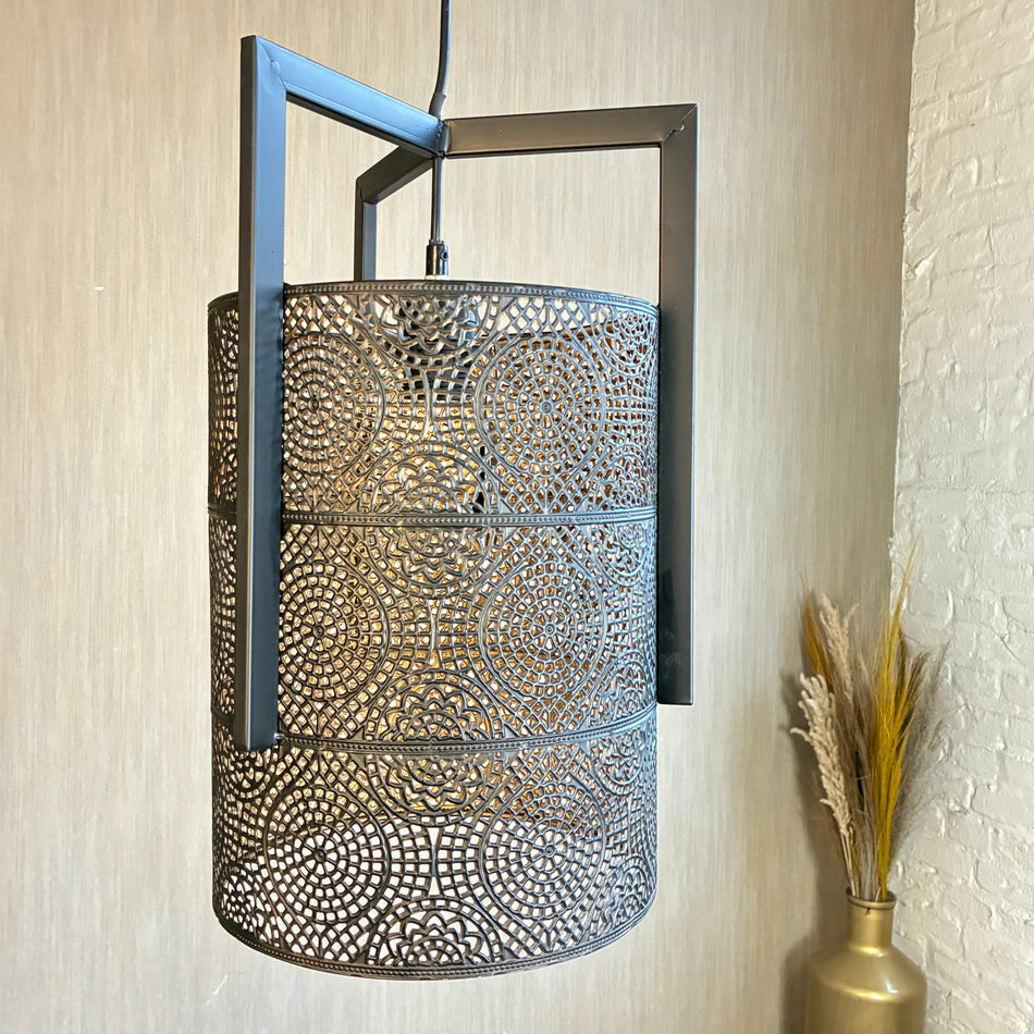 PTMD Sten Deckenlampe  schwarz goldfarbig Metall 43cm  Lampe