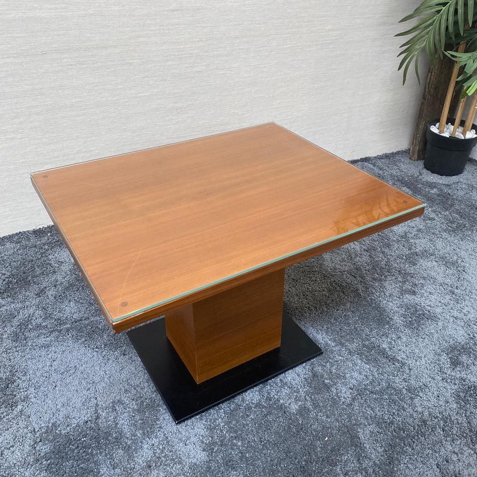 Glas Couchtisch gebraucht Nussbaum Holz 60x50 Tisch
