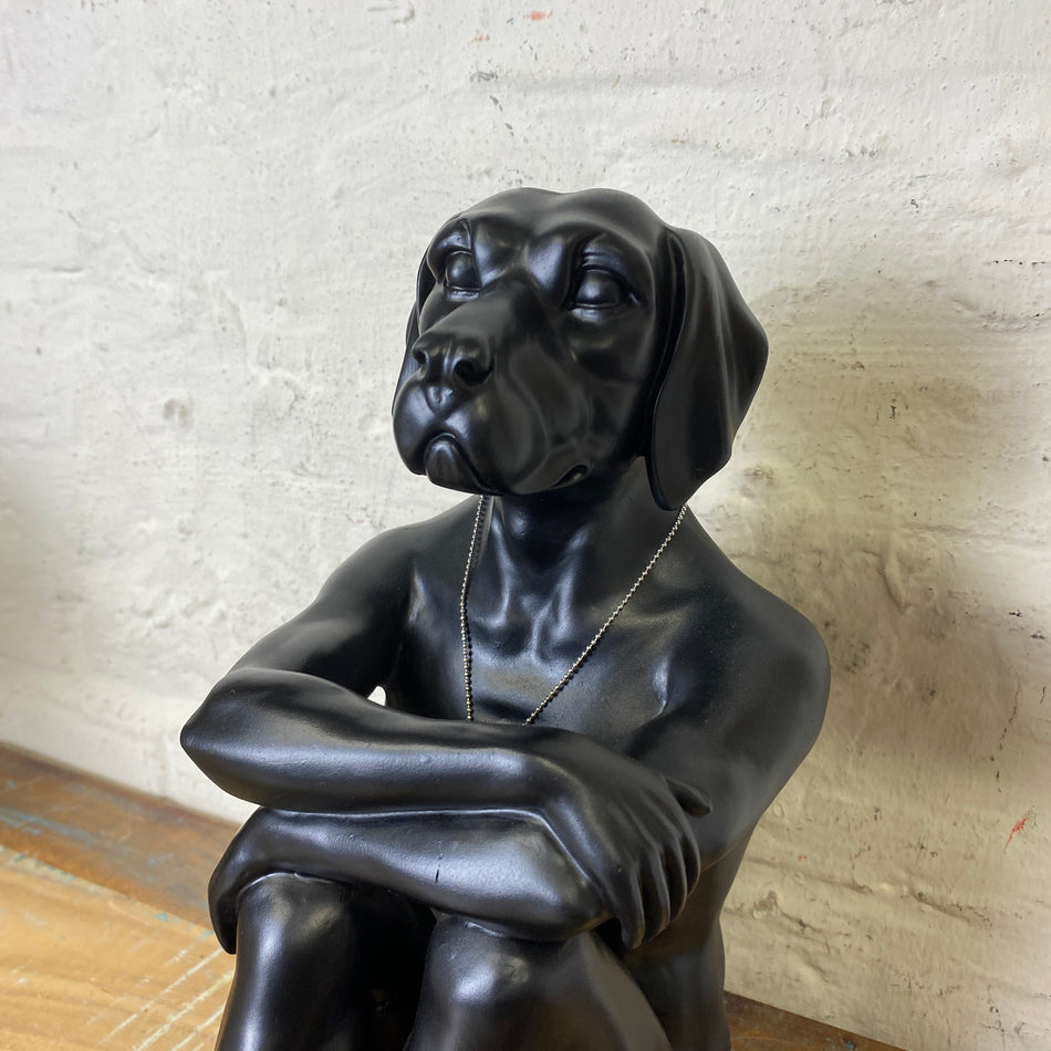 Deko Figur Dog Marc Schwarz Hund