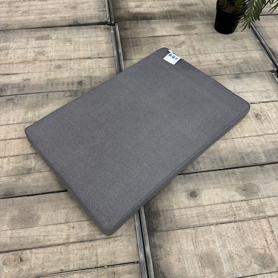 Outdoor Sitzkissen Madison Grau 120x80 Wetterfest Gartenkissen Neu Überproduktion
