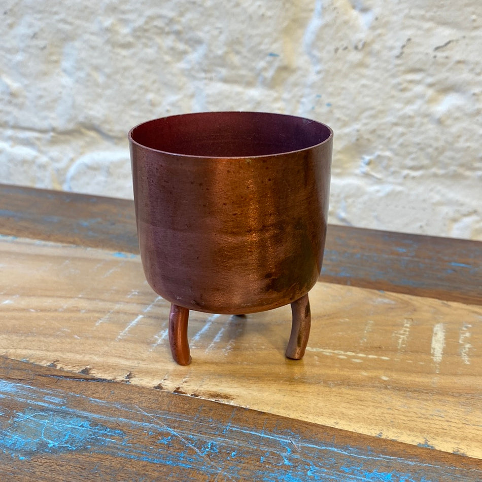 Teelichhalter kupferfarben Metall 8cm metallic