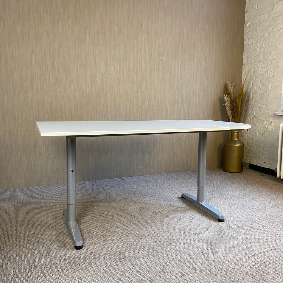 Ikea Galant Schreibtisch gebraucht hellgrau silber Tisch