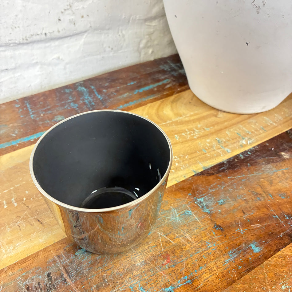 Fink Teelichthalter Sila grau Metall 8cm