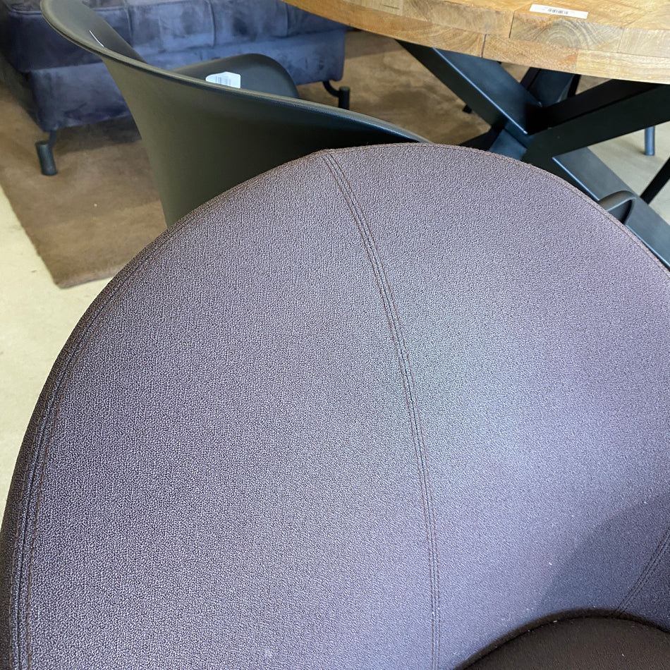 Loungesessel gebraucht graubraun Stoffpolsterung drehbar Sessel