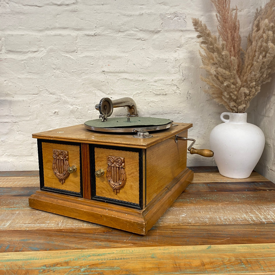 Tischgrammophon antik Eiche 20er 30er vintage