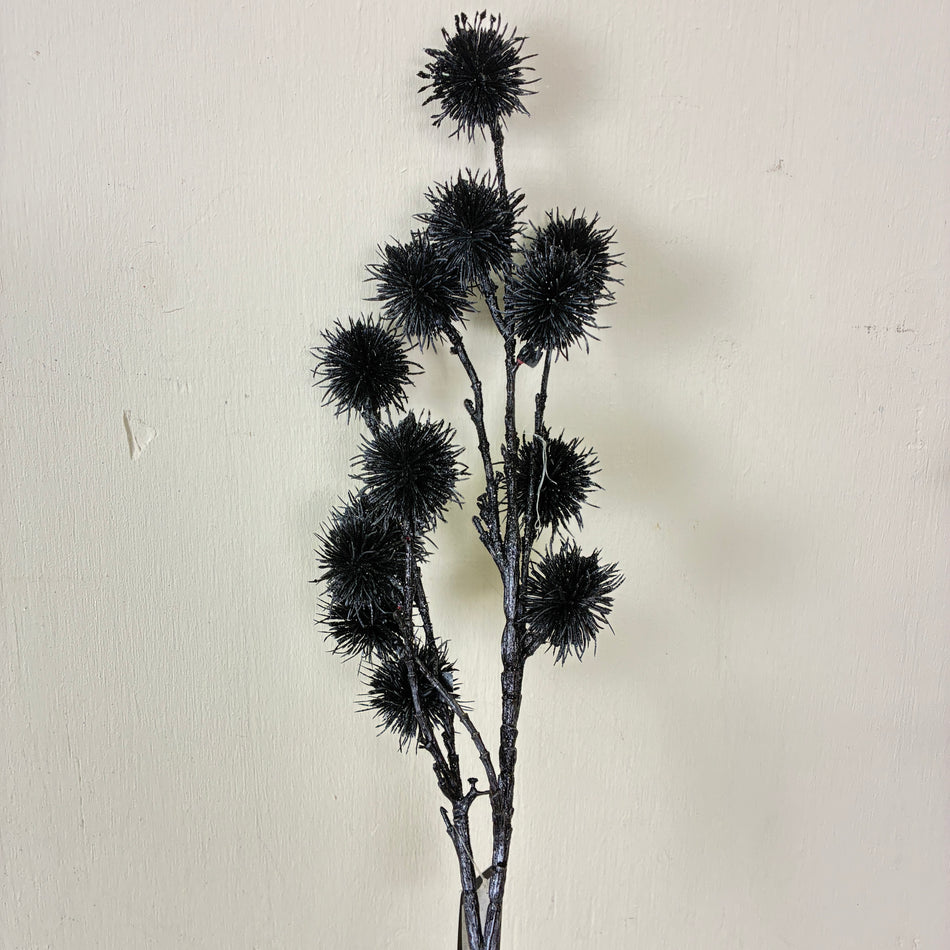 Countryfield Künstlicher Zweig Distel Kunstpflanze 65cm Schwarz Deko