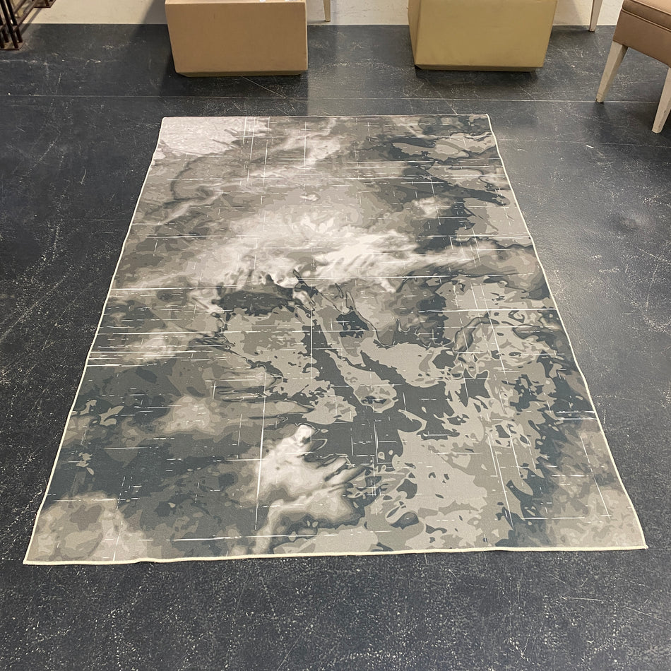 Teppich neu grau Niederflor abstrakt geflammt 160x230