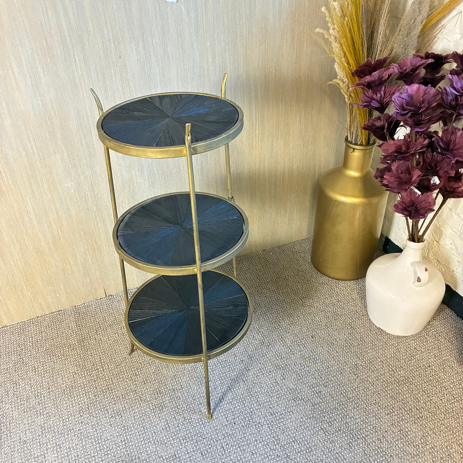 PTMD Beistelltisch Tylo goldfarben schwarz 85,5 cm