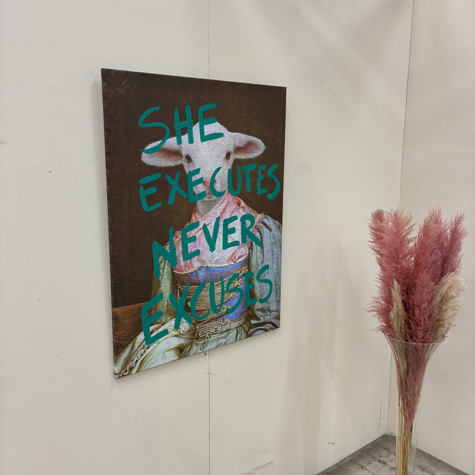 Thomas Klotz "Lamm" Kunstdruck auf Leinwand 100x75 Wandbild Deko