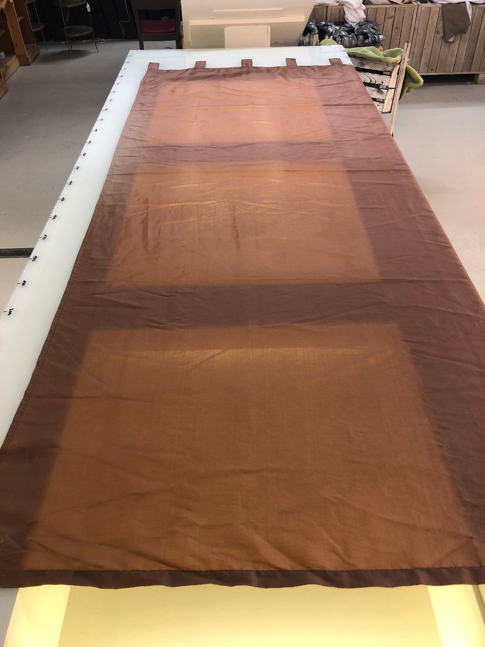 Gardine Vorhang Schlaufenschal 240x130 braun lichtdurchlässig gebraucht