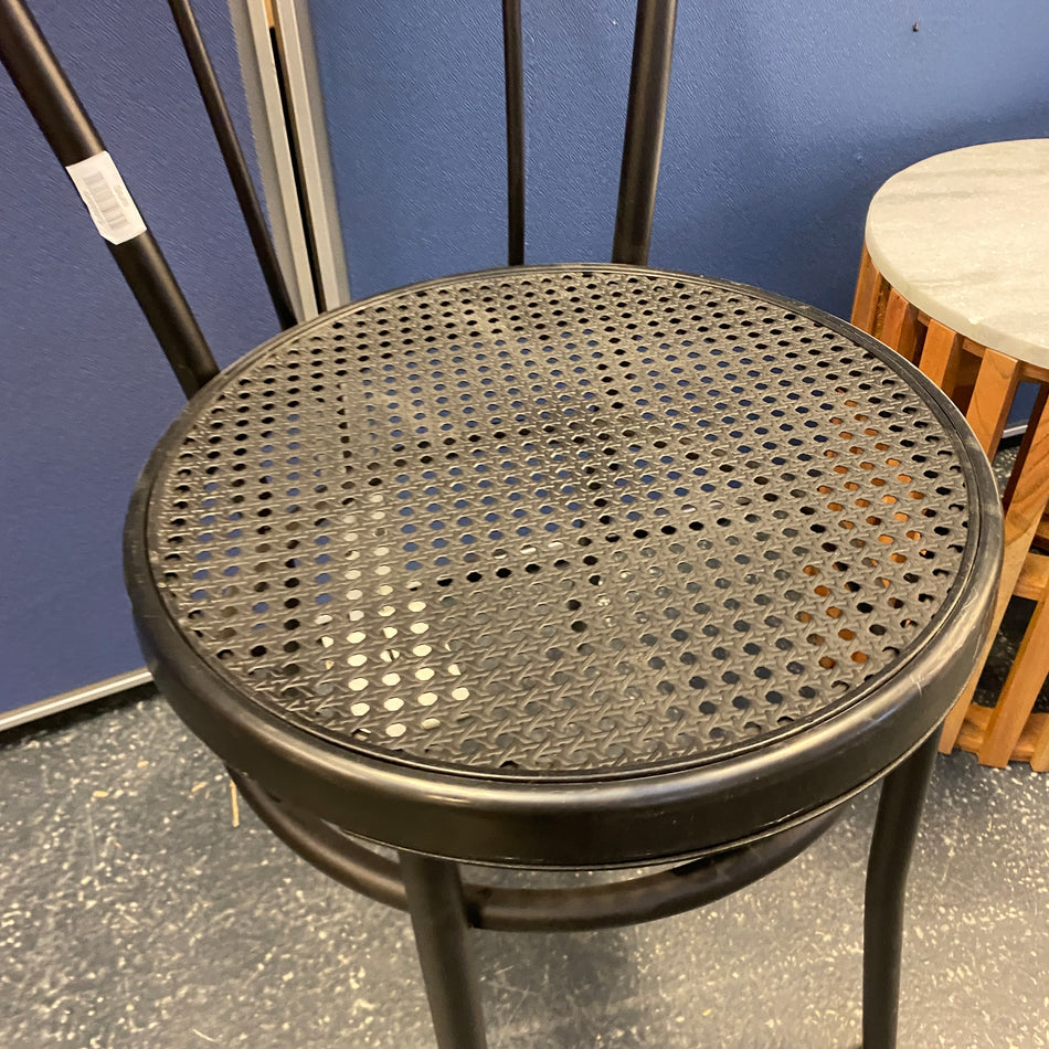 Gartenstuhl schwarz Metall im Thonet Stil