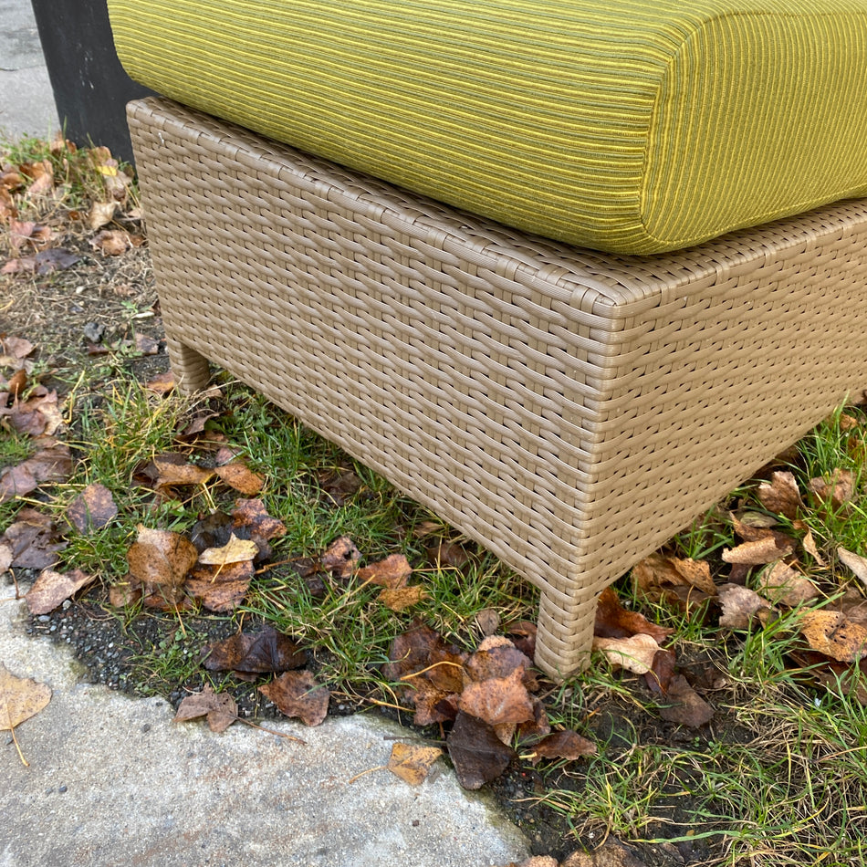 Rattan Sessel gebraucht orange grün matt dunkel