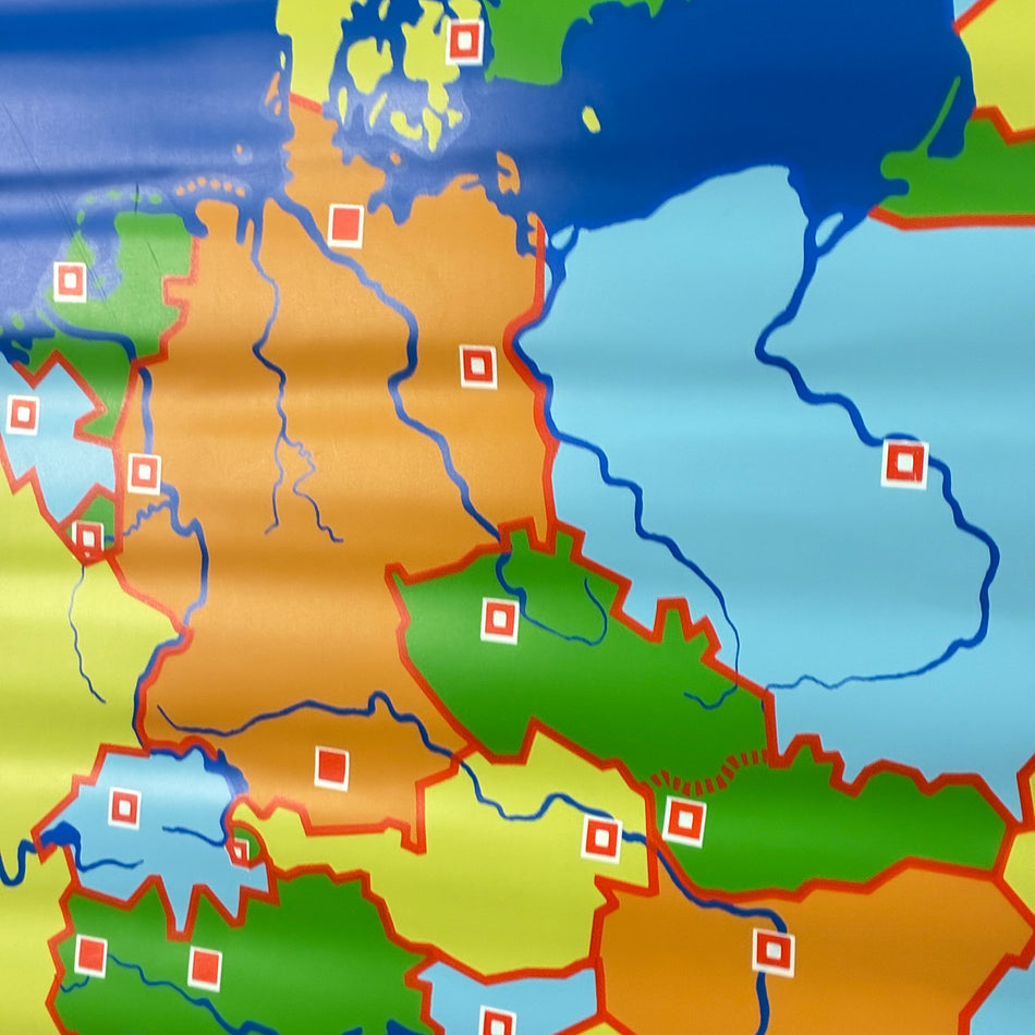 Vintage School Map – Europe – Geography Teaching Chart Spectra Roll Map Used