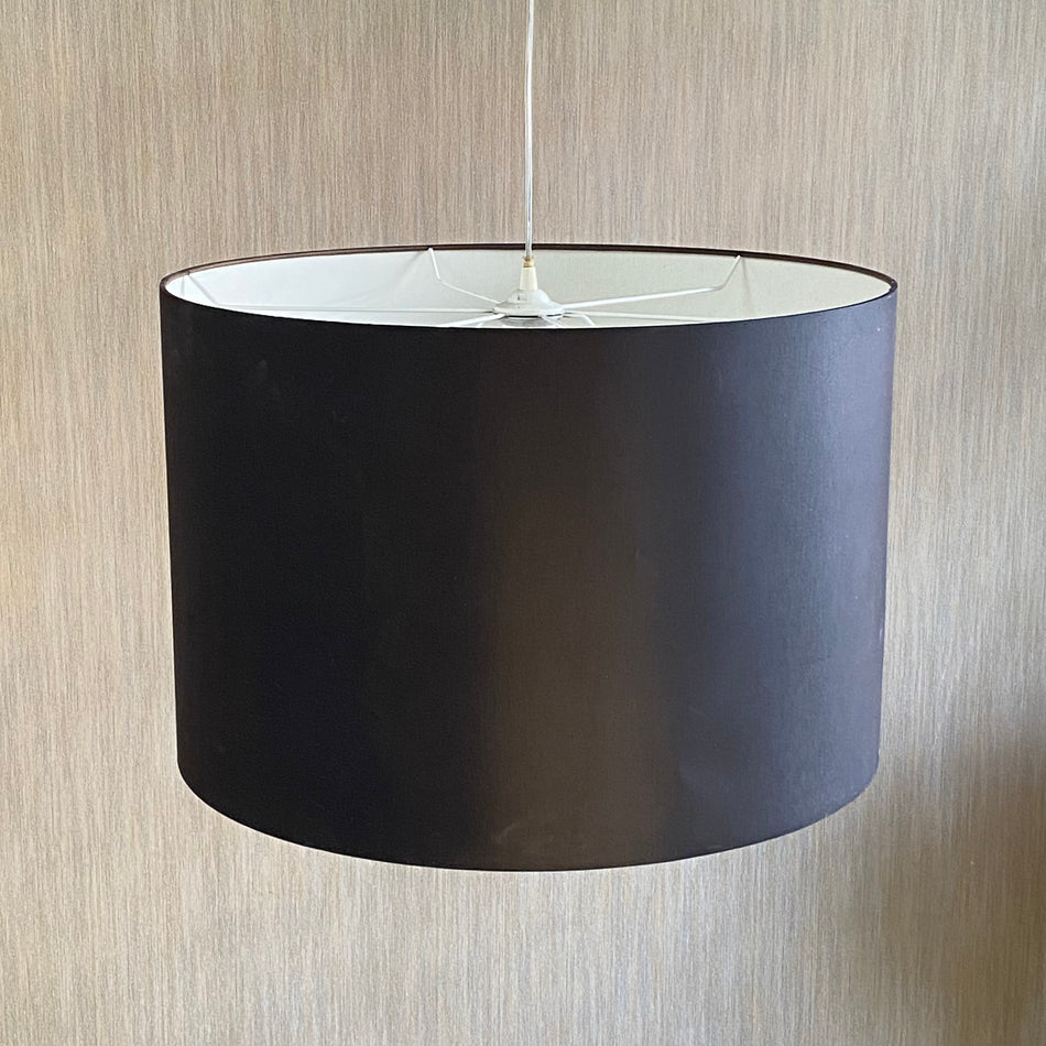 Hängelampe Deckenlampe gebraucht schwarz Stoff Lampe