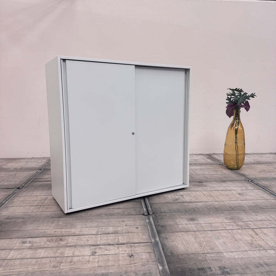 Planmöbel Highboard 120cm 3OH Lichtgrau Büro Schrank gebraucht