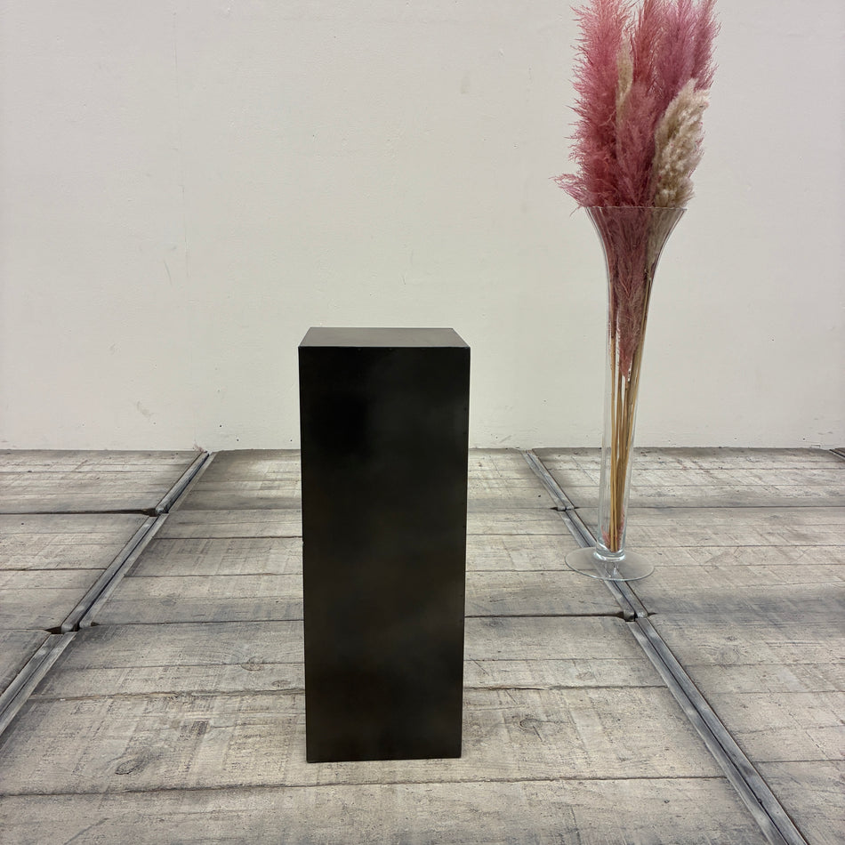 Beistelltisch Schwarz Metall Säule Podest 65cm Deko-Ständer Industrial