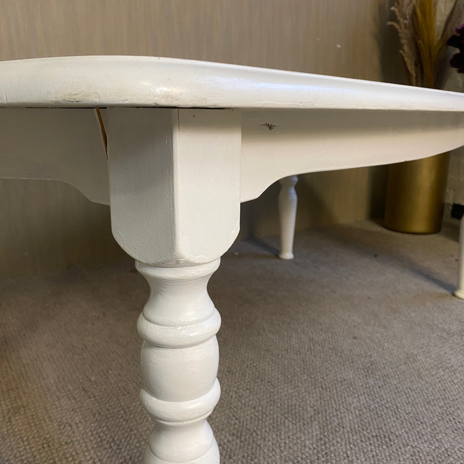 Weißer Landhaus Esstisch – großer Massivholz Tisch im Vintage Stil Tisch gebraucht