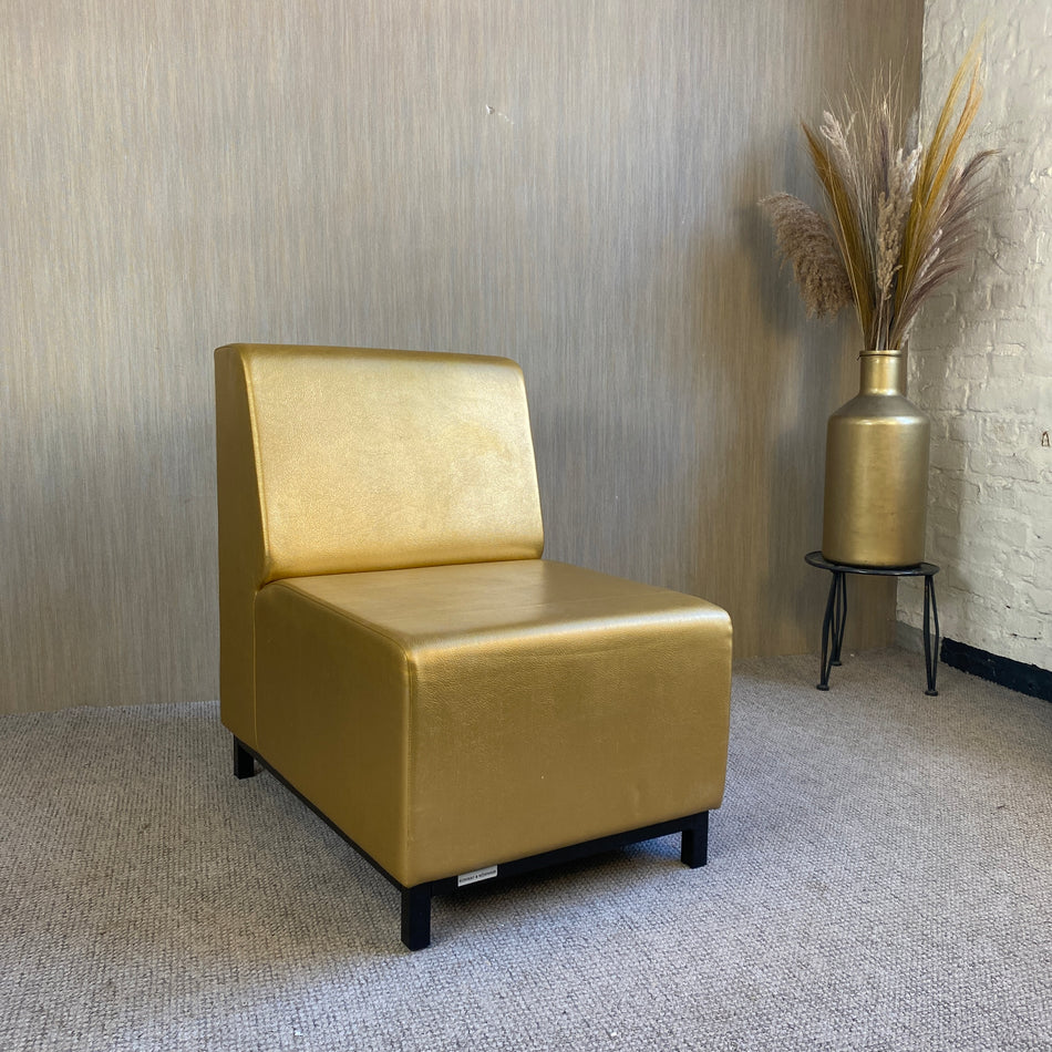 Sessel gebraucht golden Kunstleder Sitzmöbel