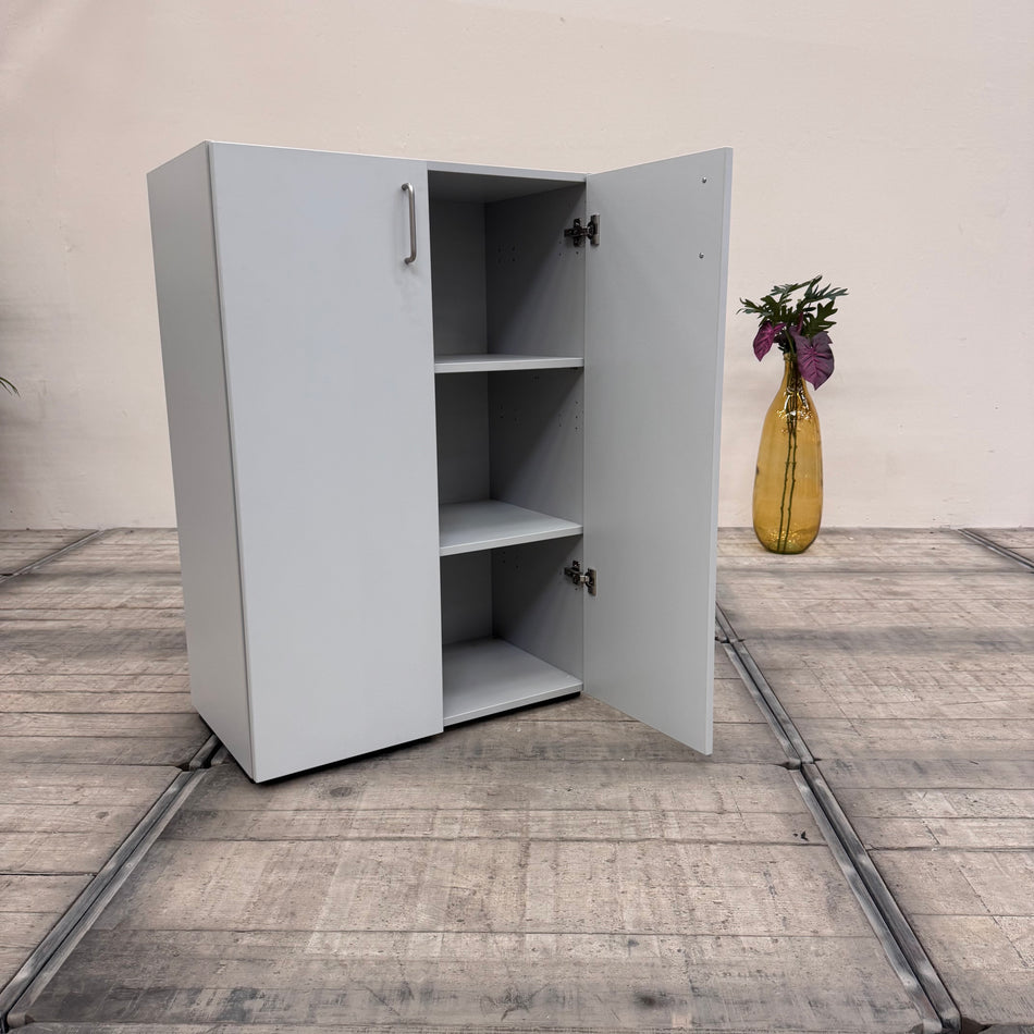 Planmöbel Highboard 80cm 3OH Lichtgrau Büro Schrank gebraucht