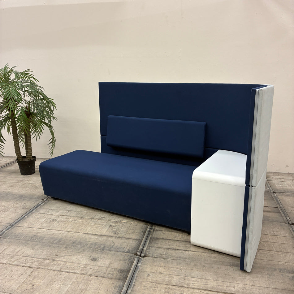 Haworth Akustik Sofa L Lounge Bank Blau Grau Elektrik Ablage Gebraucht