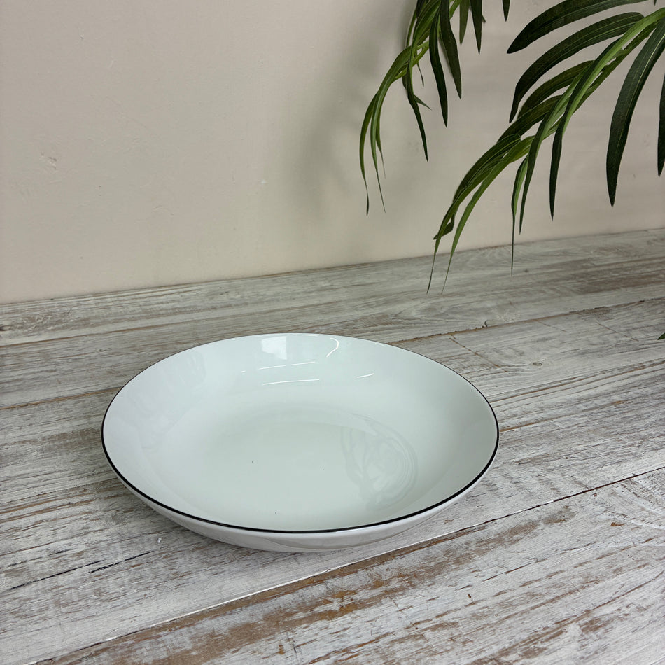 Seltmann Weiden Lido Suppenteller 21 cm Coup Black Line