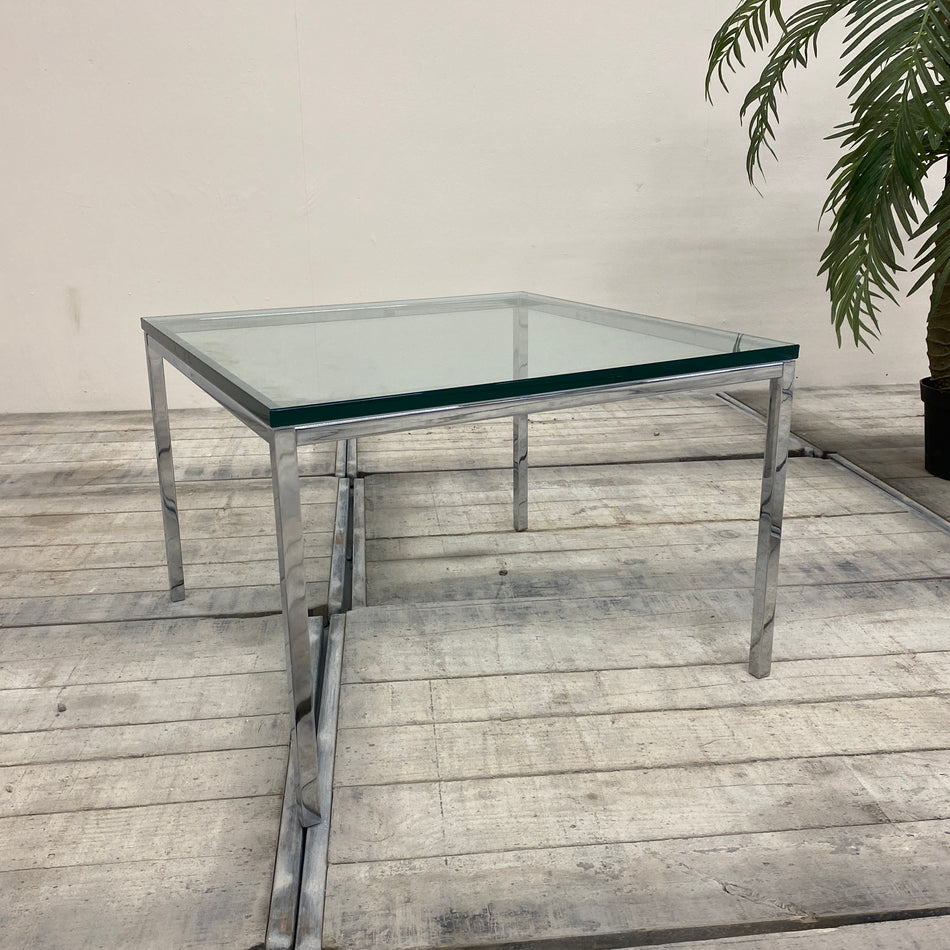 Glas Couchtisch Chrom Tisch 70x70 Gebraucht
