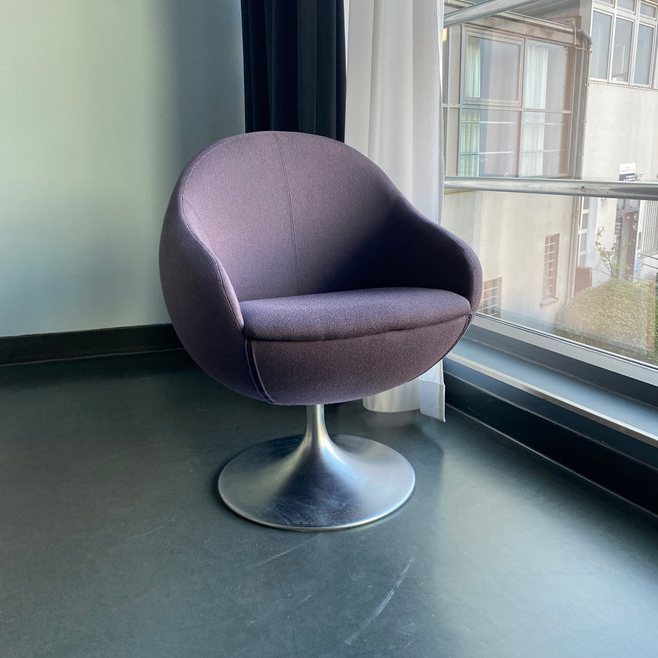 Loungesessel gebraucht graulilaStoffpolsterung drehbar Sessel