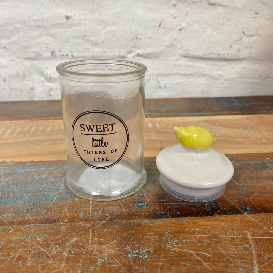 Vorratsglas mit Deckel Zitrone Aufbewahrung 13cm