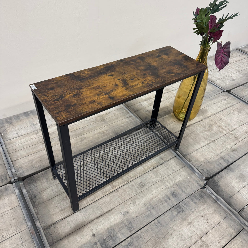 Industrial Konsolentisch Holz Metall Gitter Tisch gebraucht 100x80