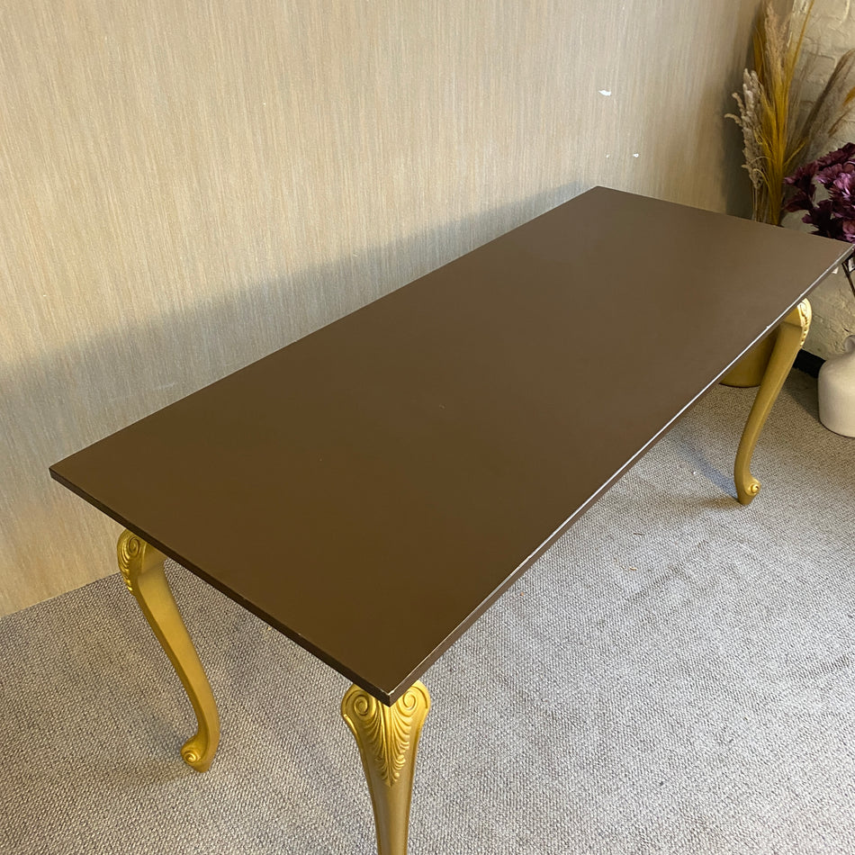 Barock Konsolentisch Gold mit dunkler Platte – elegant & massiv – Tisch gebraucht