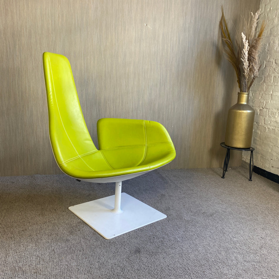 Poltrona Moroso Fjord Sessel grün NP 3500 Euro Drehsessel