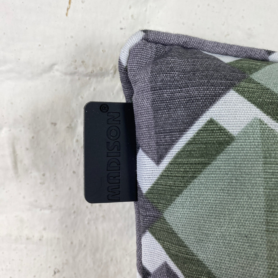 Madison Siem Kissen grau grün Neuware 50x50 Dekokissen mit Muster