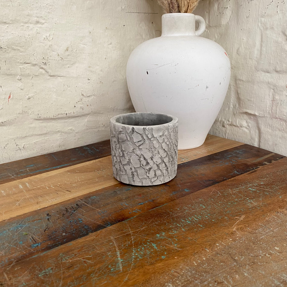 Blumentopf grau Betonoptik Dekoartikel 9cm