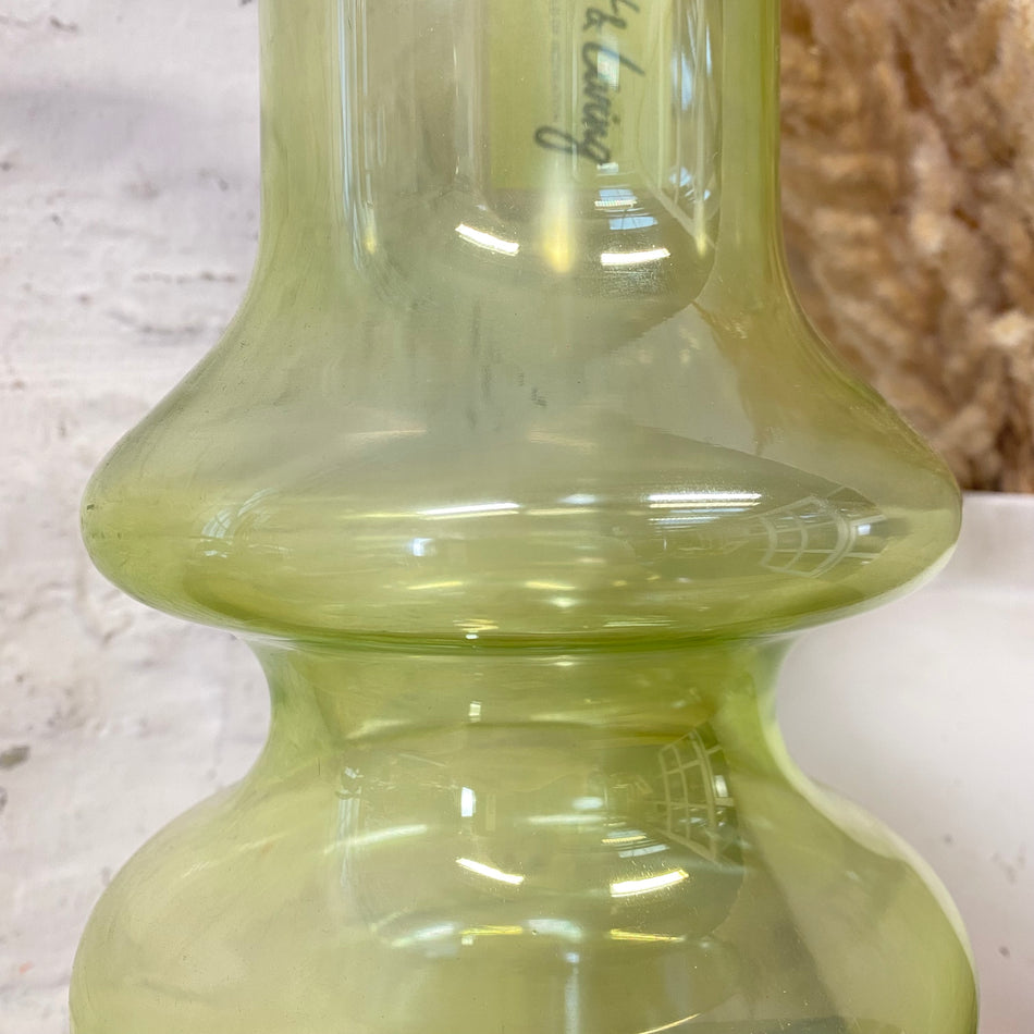 Vase Niana ölgrün Glas 40,5cm Deko