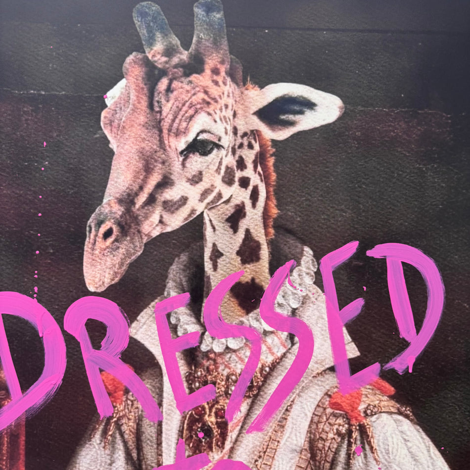 Thomas Klotz "Giraffe" Kunstdruck auf Leinwand 120x80 Wandbild Deko