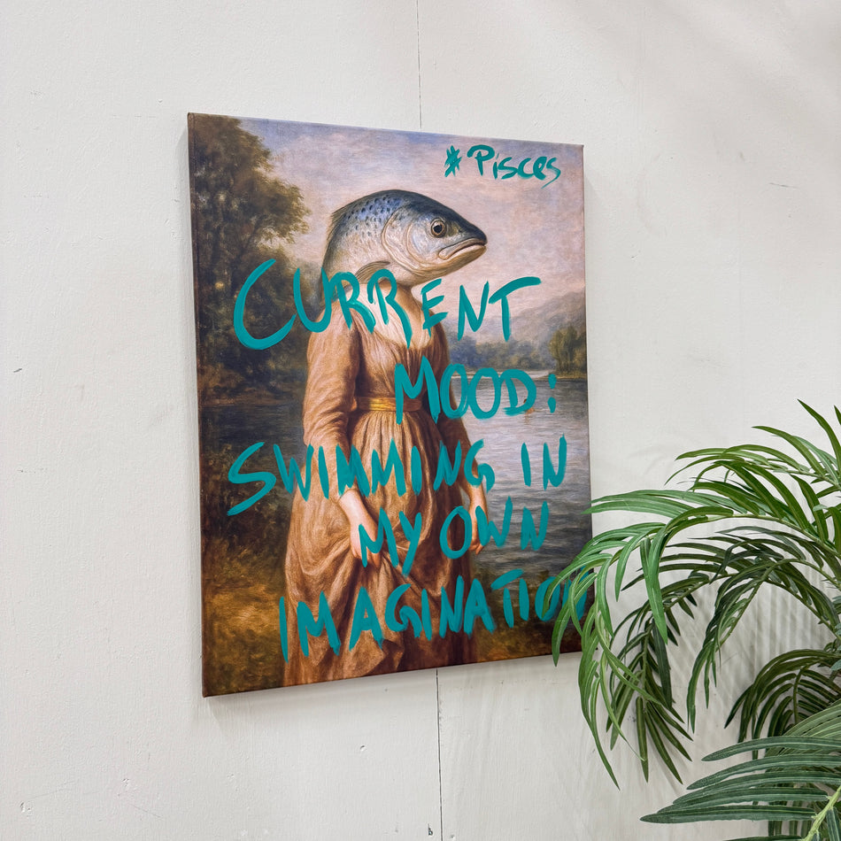 Thomas Klotz "Pisces" Kunstdruck auf Leinwand 60x80 Wandbild Deko