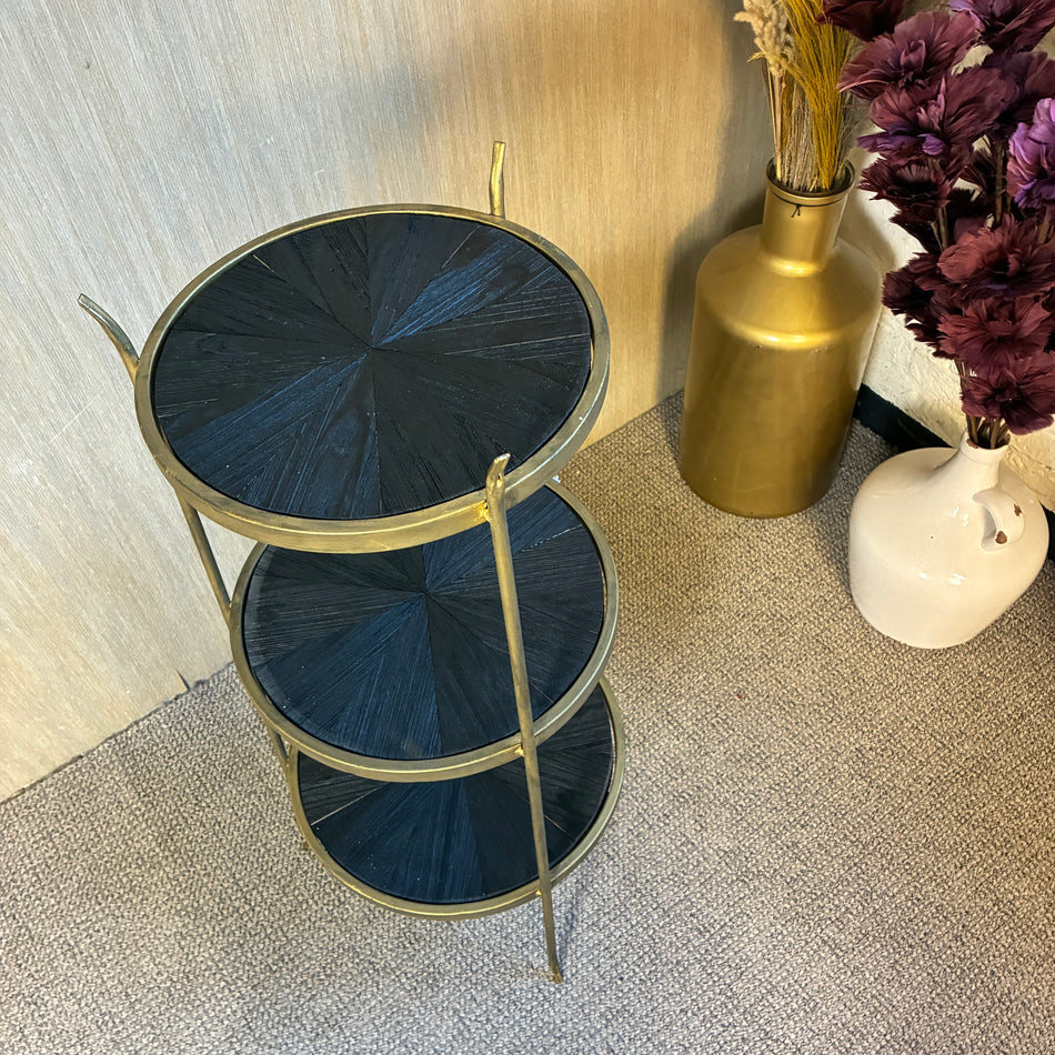 PTMD Beistelltisch Tylo goldfarben schwarz 85,5 cm