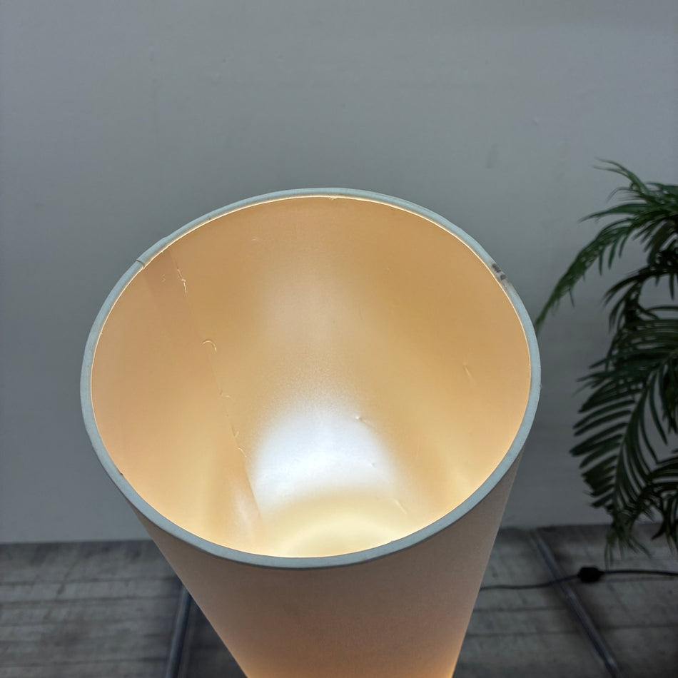 Stehlampe Beige Braungrau Schwarz Stoffschirm Lampe Gebraucht