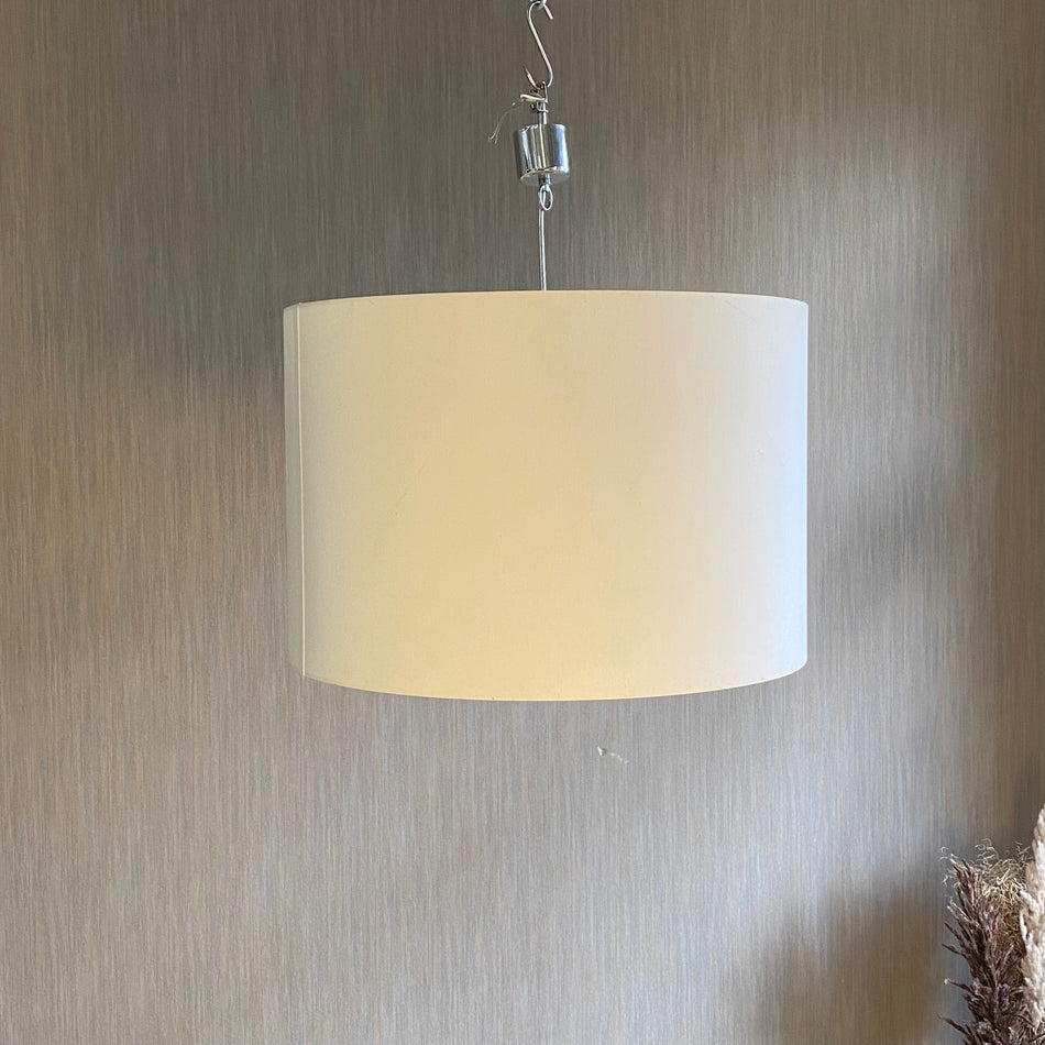 Hängelampe Deckenlampe gebraucht weiß Stoff Lampe