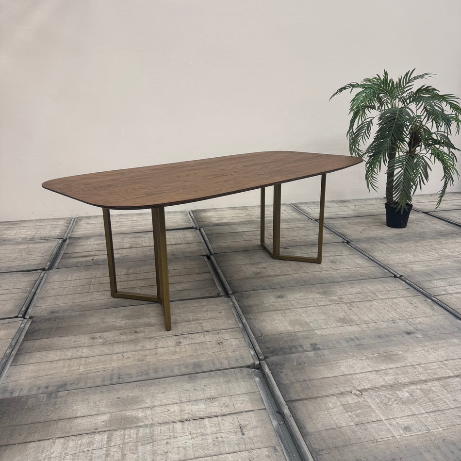 Mace Esstisch Eiche 210cm Massivholz Oval Gold Tisch