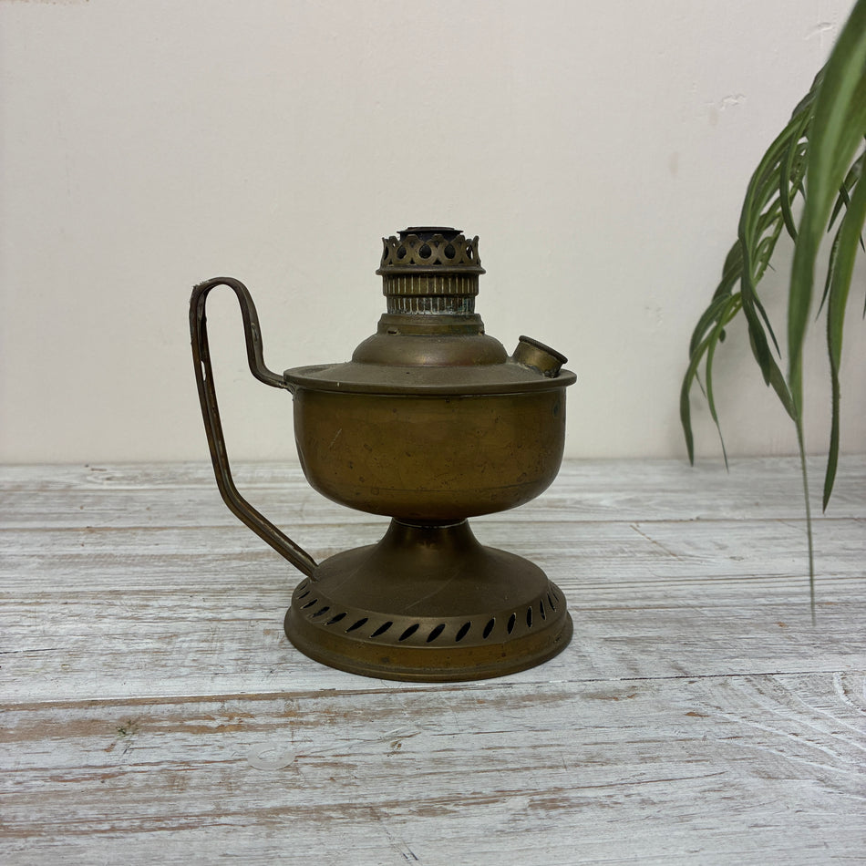 Vintage Petroleumlampe Messing Öllampe Antik-Stil Dekoration Gebraucht