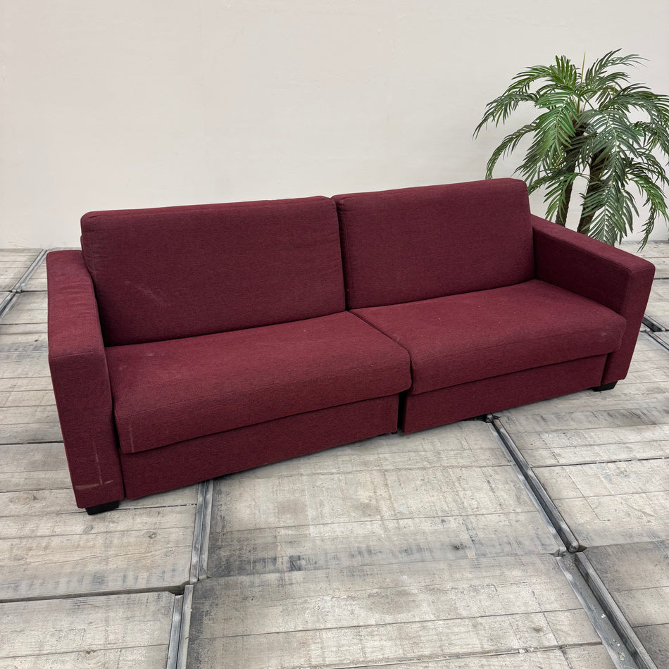 Schlafsofa Rot Stoff Sofa Ausziehbar Couch Gebraucht
