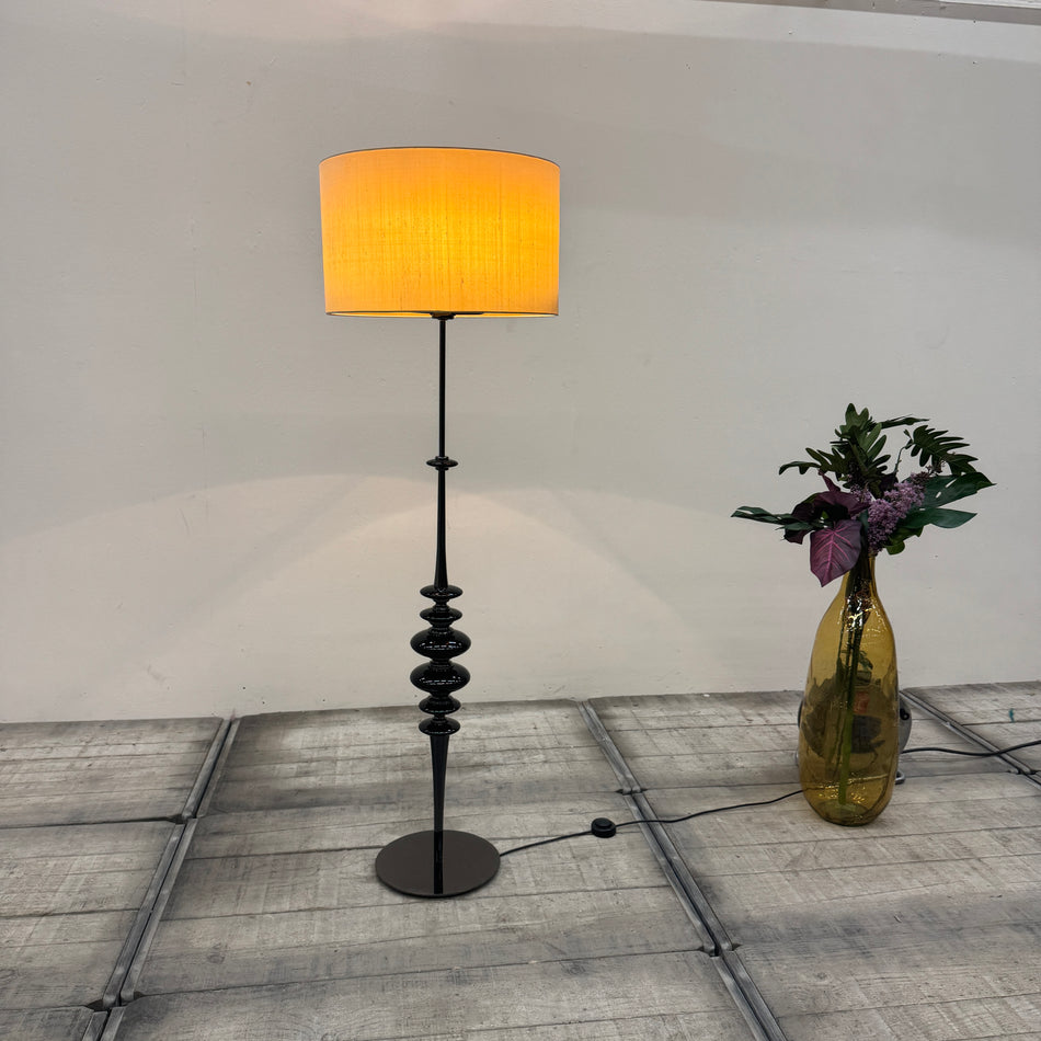 Moderne Stehlampe Designer Stehleuchte Schwarz Orange Gebraucht