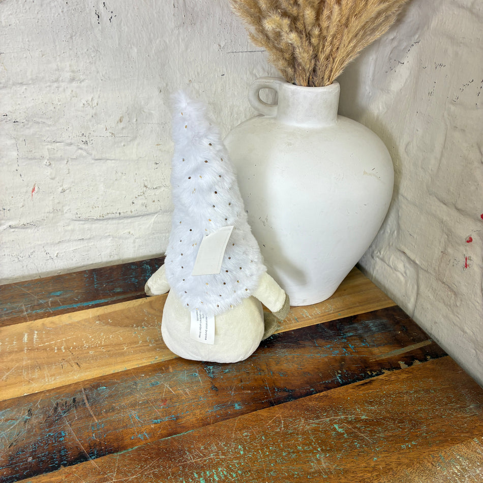 Deko Wichtel Weihnachten weiß/creme Stoff Typ A 25cm