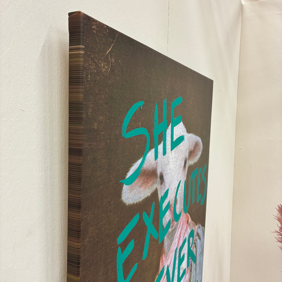 Thomas Klotz "Lamm" Kunstdruck auf Leinwand 100x75 Wandbild Deko
