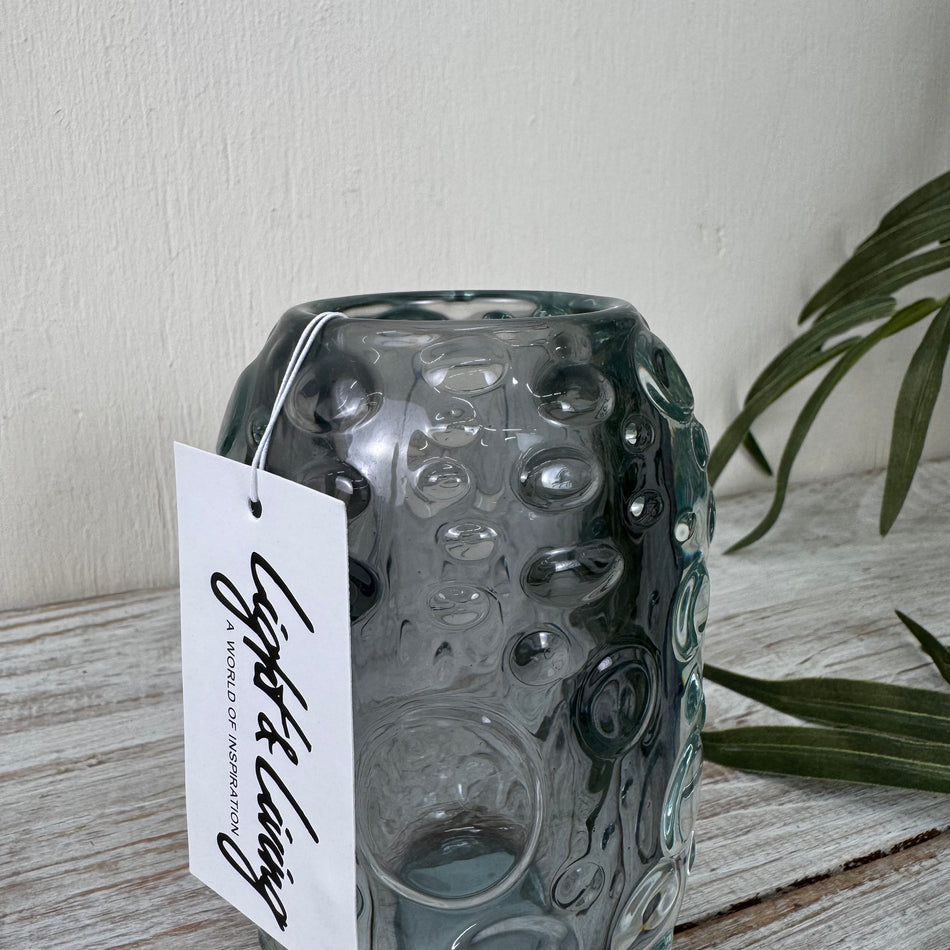 Light & Living Glas Windlicht Grau Neuware