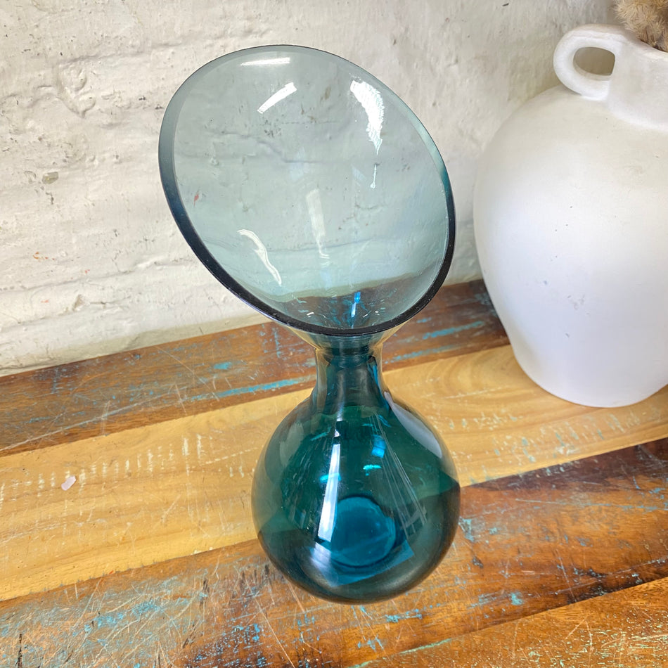 Light und Living Vase Herley blau Glas 25cm Blumenvase